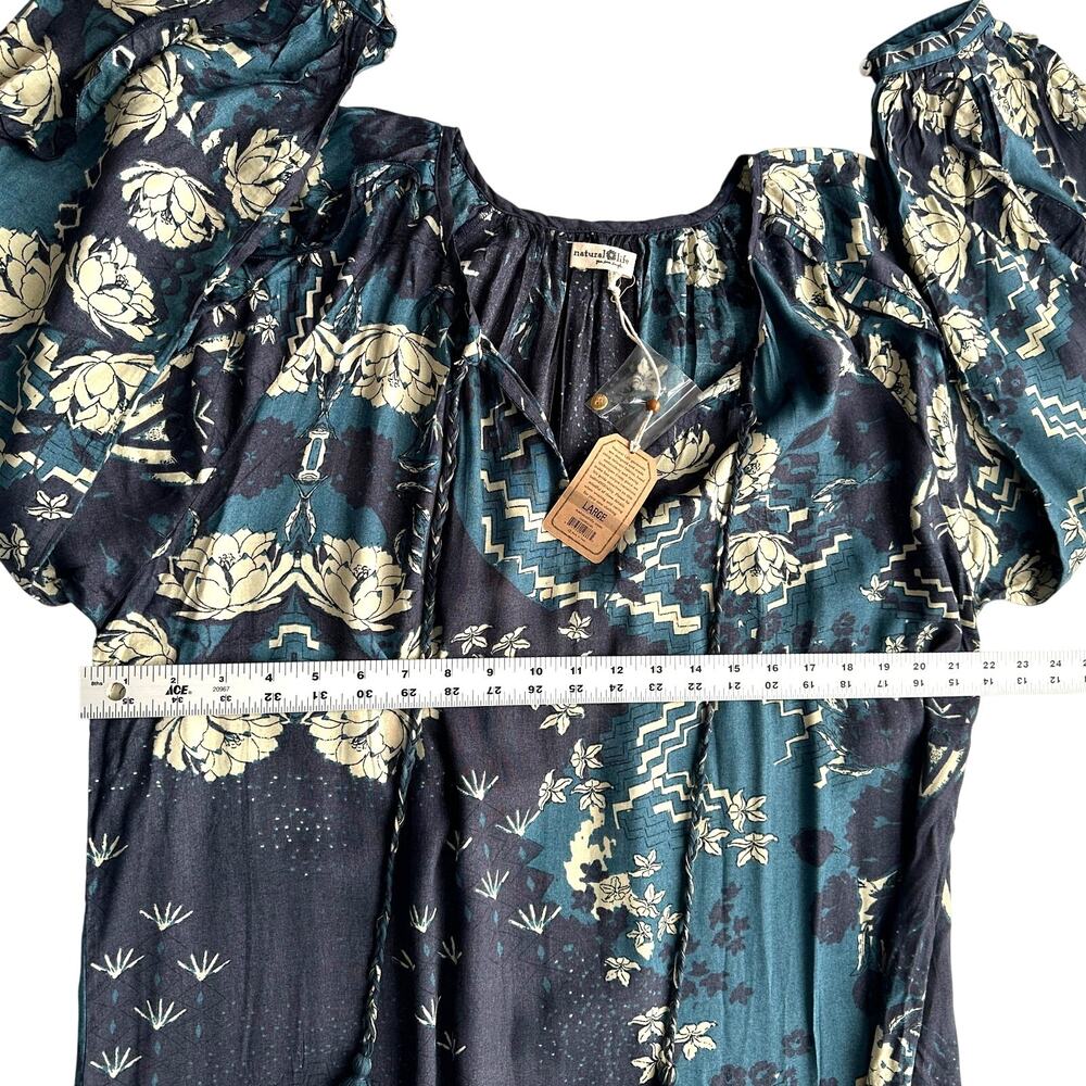 NATURAL LIFE Floral Maxi Dress - Black and Cream - Picture 8 of 11
